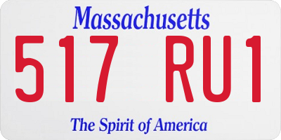 MA license plate 517RU1