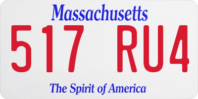 MA license plate 517RU4