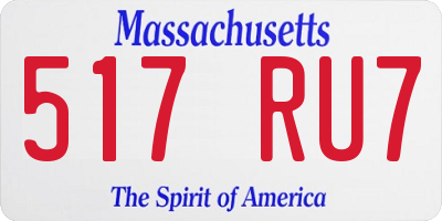 MA license plate 517RU7