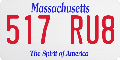 MA license plate 517RU8