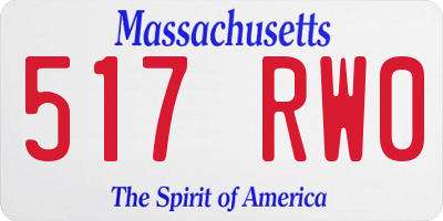 MA license plate 517RW0
