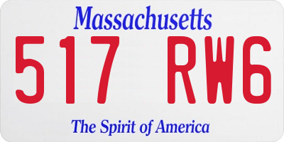 MA license plate 517RW6