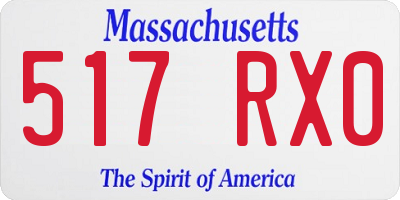 MA license plate 517RX0