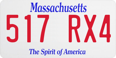 MA license plate 517RX4