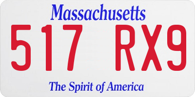 MA license plate 517RX9