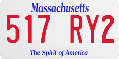 MA license plate 517RY2
