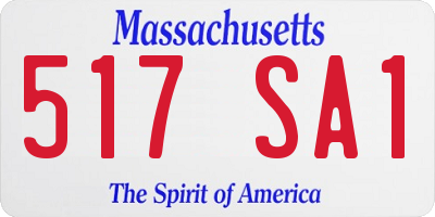 MA license plate 517SA1
