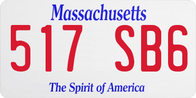 MA license plate 517SB6