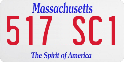 MA license plate 517SC1