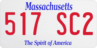 MA license plate 517SC2
