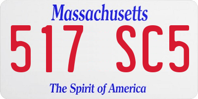 MA license plate 517SC5