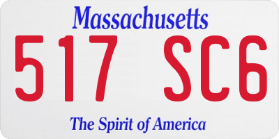 MA license plate 517SC6