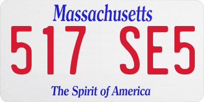 MA license plate 517SE5