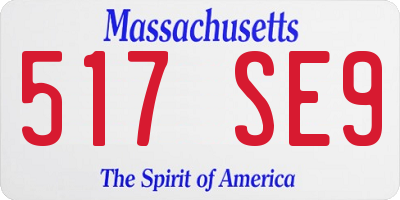 MA license plate 517SE9