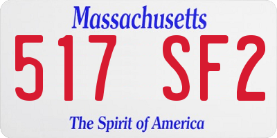 MA license plate 517SF2