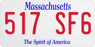 MA license plate 517SF6