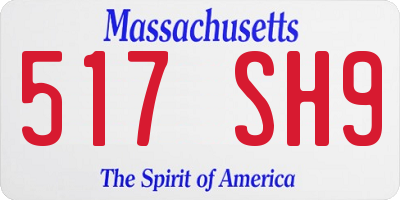 MA license plate 517SH9