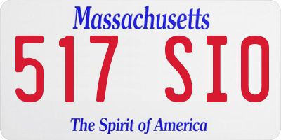MA license plate 517SI0