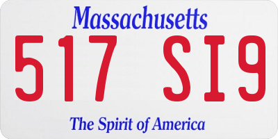 MA license plate 517SI9