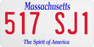 MA license plate 517SJ1
