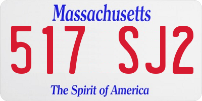 MA license plate 517SJ2