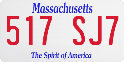 MA license plate 517SJ7