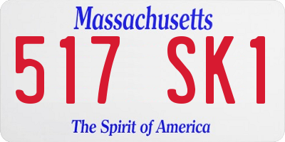 MA license plate 517SK1