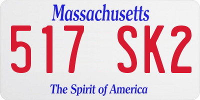 MA license plate 517SK2