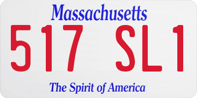 MA license plate 517SL1