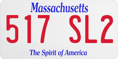 MA license plate 517SL2
