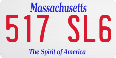MA license plate 517SL6