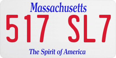 MA license plate 517SL7