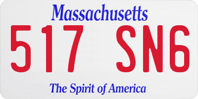 MA license plate 517SN6