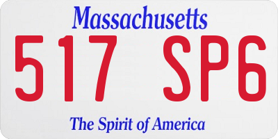 MA license plate 517SP6
