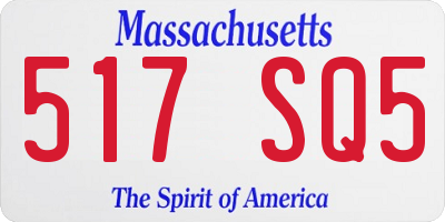 MA license plate 517SQ5