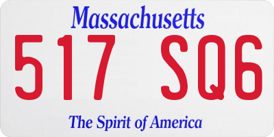 MA license plate 517SQ6
