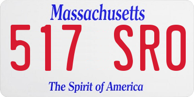 MA license plate 517SR0