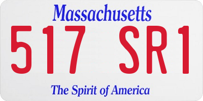 MA license plate 517SR1