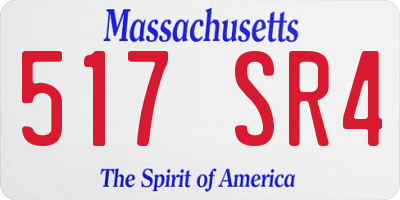 MA license plate 517SR4
