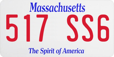 MA license plate 517SS6
