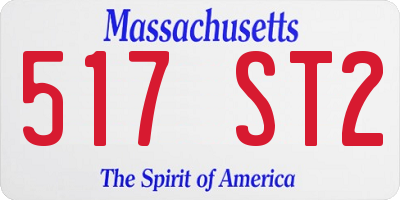 MA license plate 517ST2
