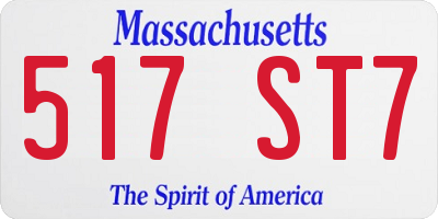 MA license plate 517ST7