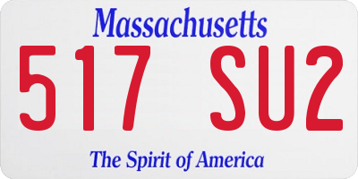 MA license plate 517SU2