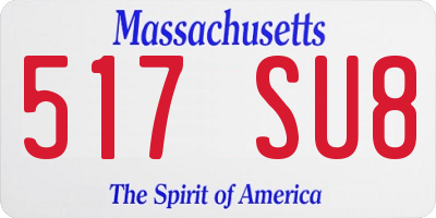 MA license plate 517SU8