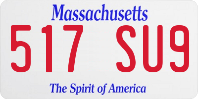 MA license plate 517SU9