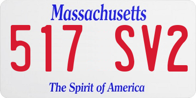 MA license plate 517SV2