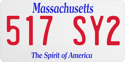 MA license plate 517SY2
