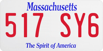 MA license plate 517SY6