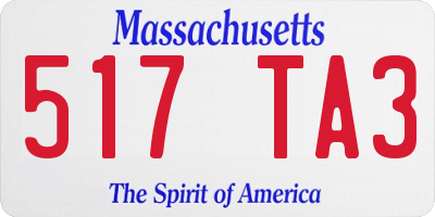 MA license plate 517TA3