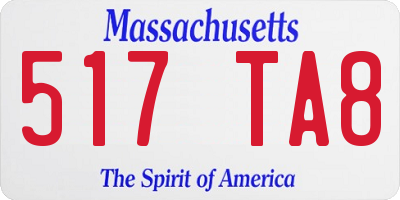 MA license plate 517TA8